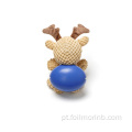 brinquedo em forma de cervo brinquedo de borracha natural para mascar animal de estimação